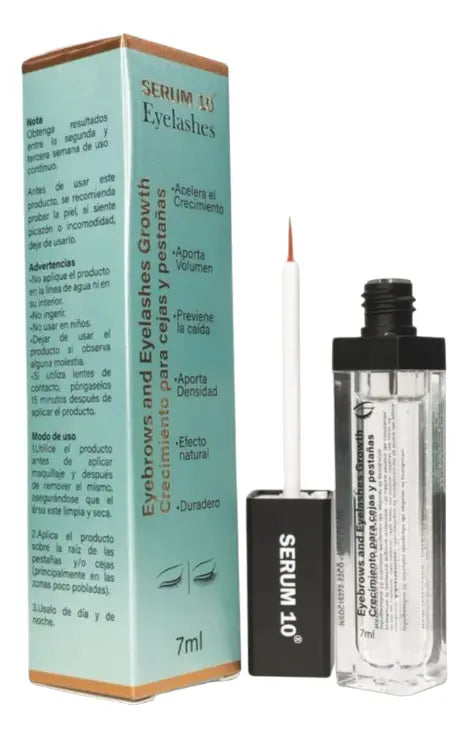 Sérum 10 Crecimiento de Pestañas y Cejas